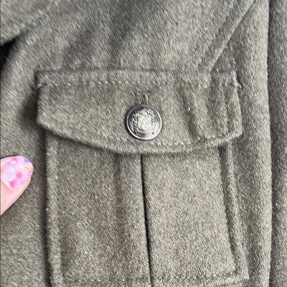 Mossimo Supply Co Green Trench Coat Classic Tailored Design - Picture 4 of 13